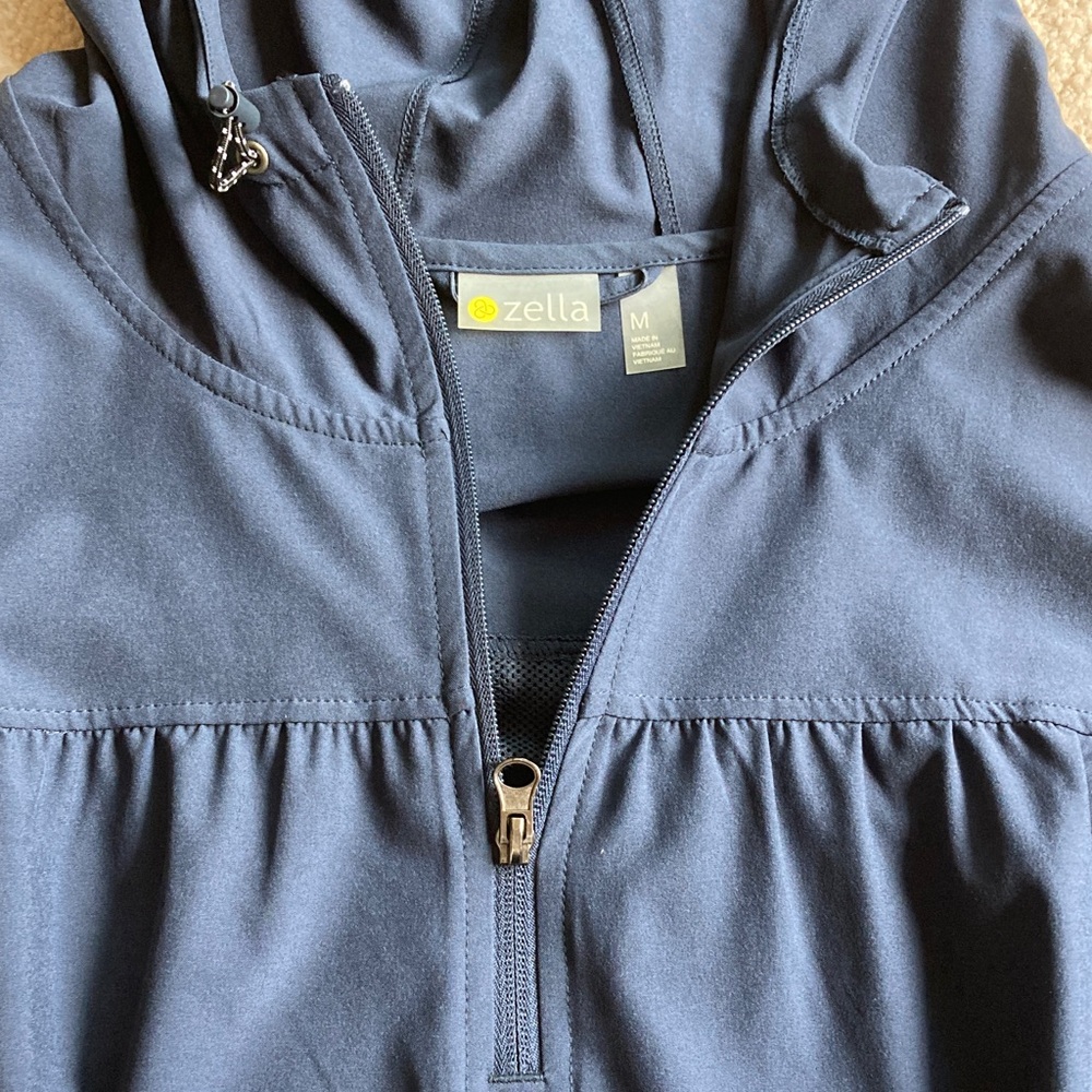 Zella Navy Lightweight Jacket with Hood - Picture 4 of 6